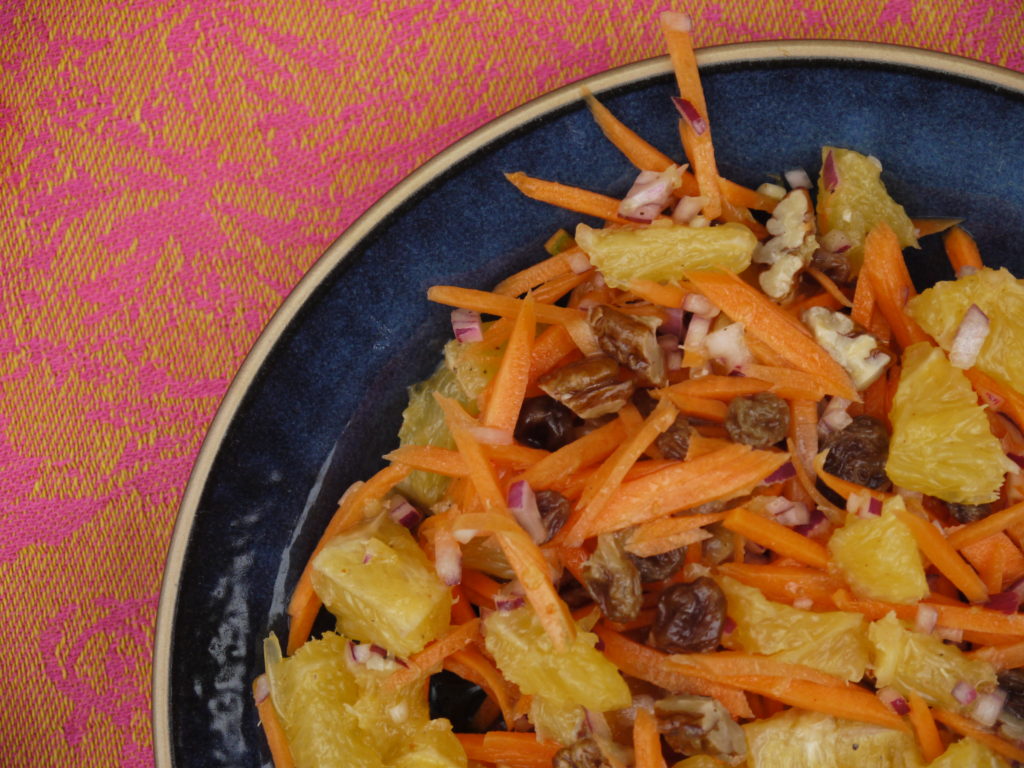 Plate with Moroccan Carrot Salad